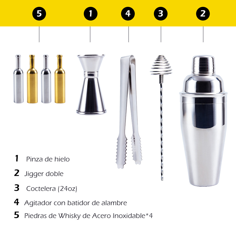 Set De Utensilios Para Cocteleria
