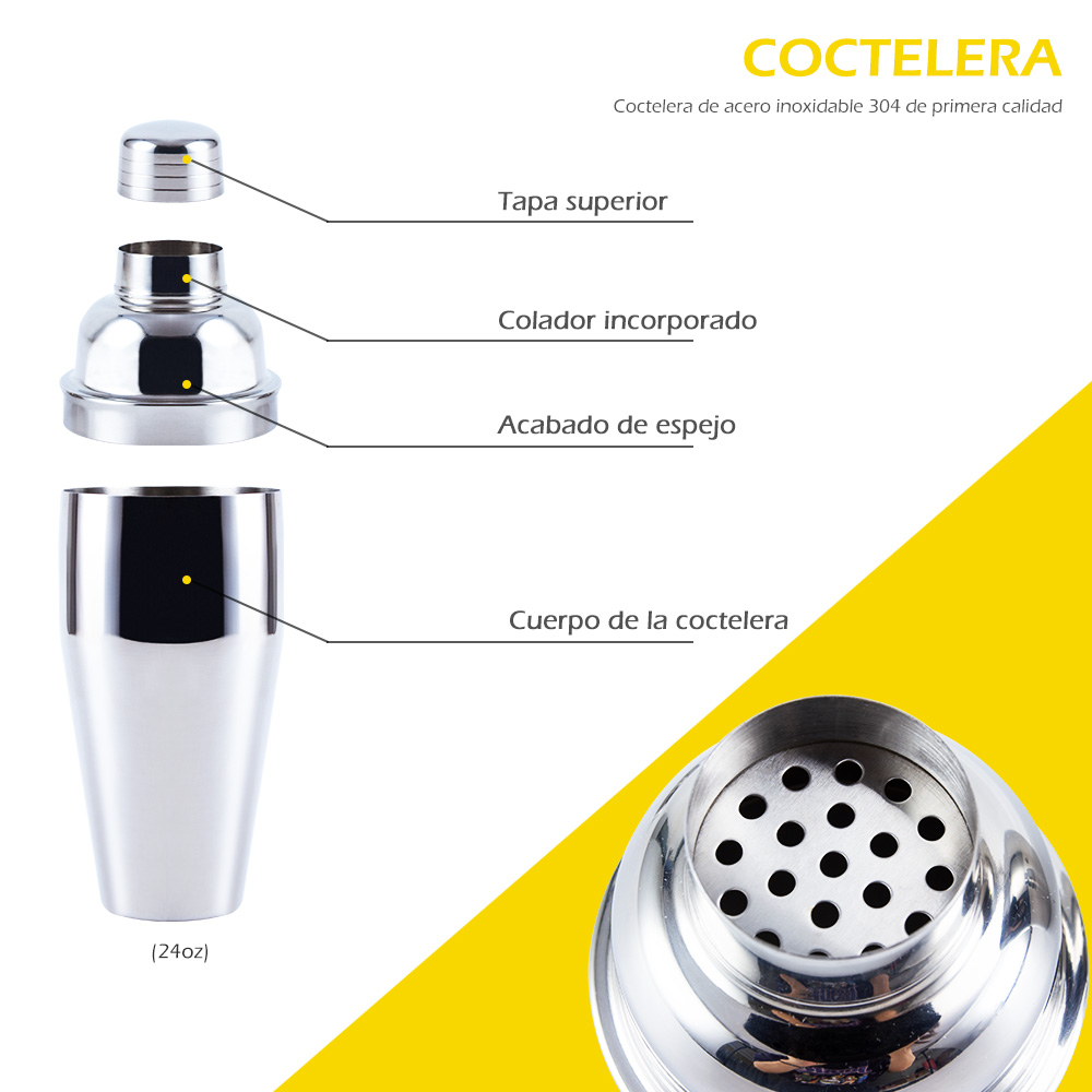 Set De Utensilios Para Cocteleria